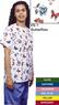 4345 - Ladies V Neck Gripper Tunic Top Butterfly Print